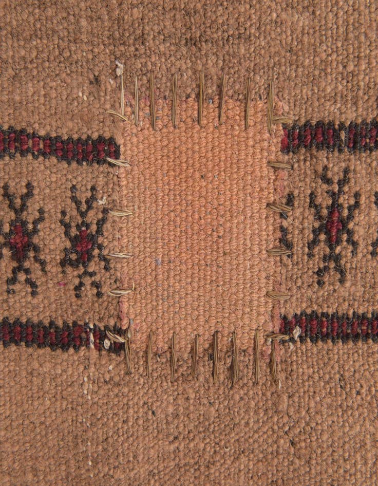 Detail image of  3' 9 x 10' 2  Hand Woven Kilim Fars Wool Runner Rug