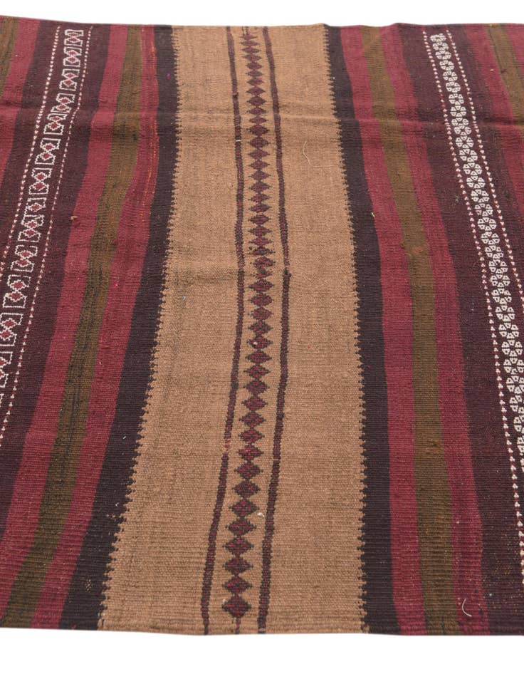 Detail image of  3' 9 x 10' 2  Hand Woven Kilim Fars Wool Runner Rug
