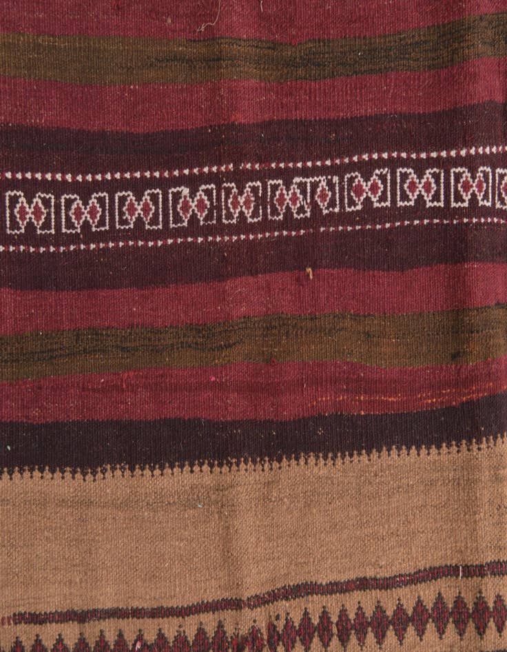 Detail image of  3' 9 x 10' 2  Hand Woven Kilim Fars Wool Runner Rug