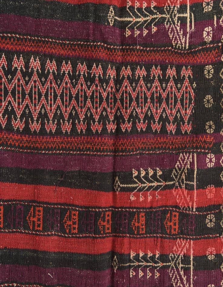 Detail image of  3' 10 x 10' 1  Hand Woven Kilim Fars Wool Runner Rug