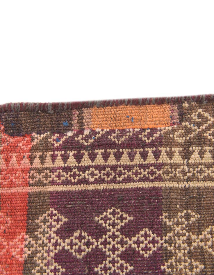Detail image of  4' 1 x 13' 1  Hand Woven Kilim Fars Wool Runner Rug
