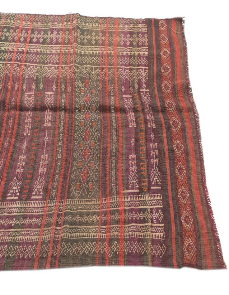 Detail image of  4' 1 x 13' 1  Hand Woven Kilim Fars Wool Runner Rug