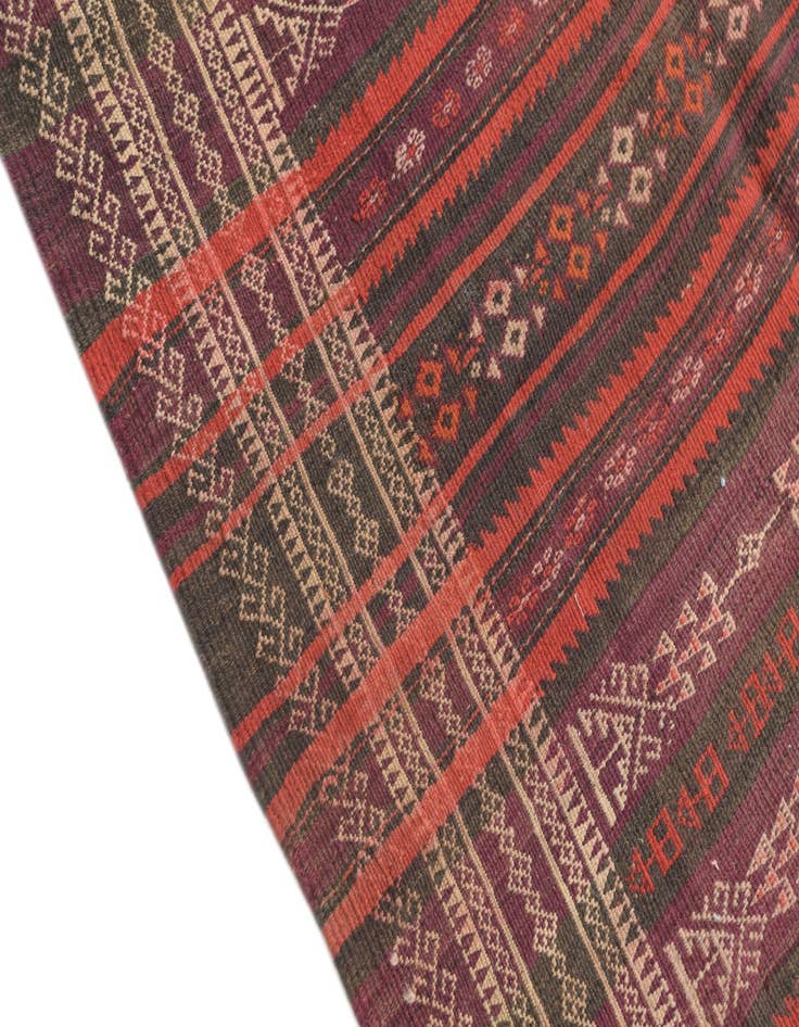 Detail image of  4' 1 x 13' 1  Hand Woven Kilim Fars Wool Runner Rug