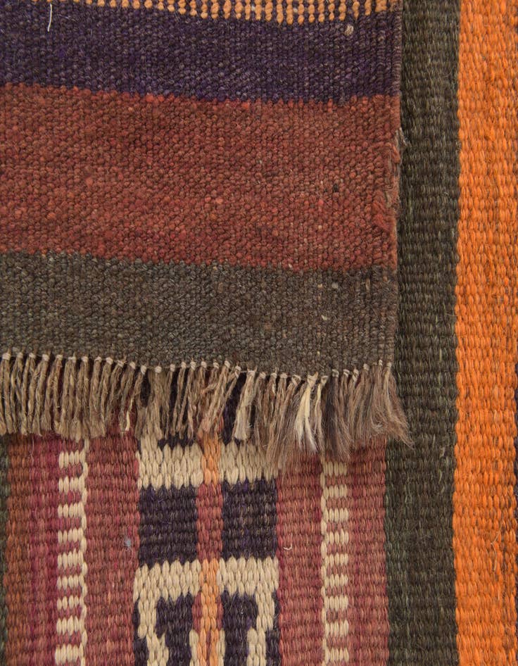 Detail image of  3' 10 x 9' 8  Hand Woven Kilim Fars Wool Runner Rug