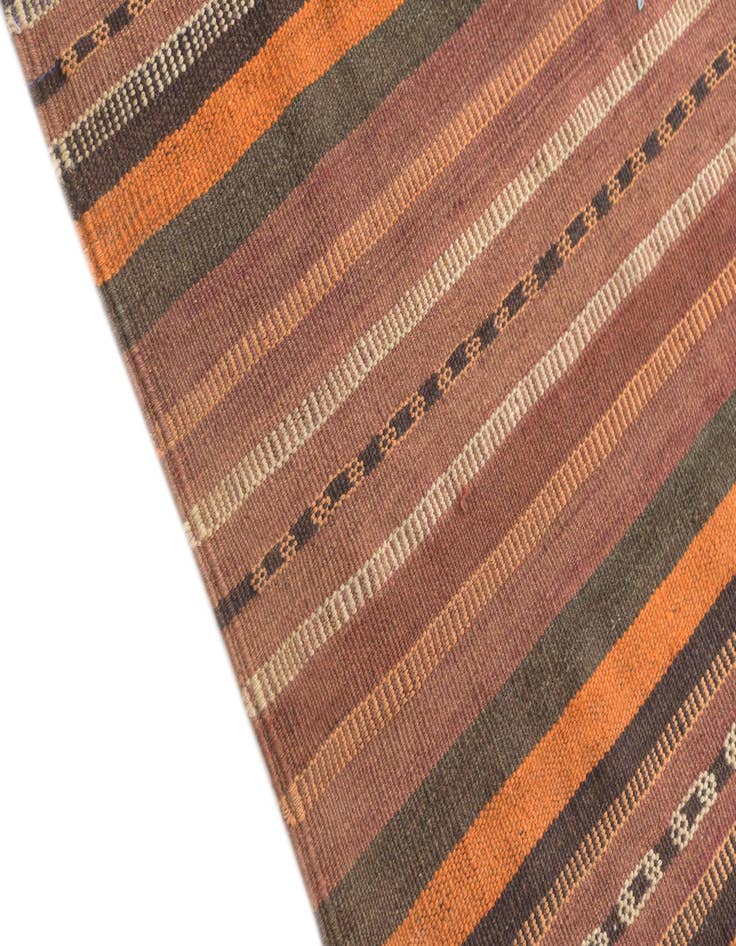 Detail image of  3' 10 x 9' 8  Hand Woven Kilim Fars Wool Runner Rug