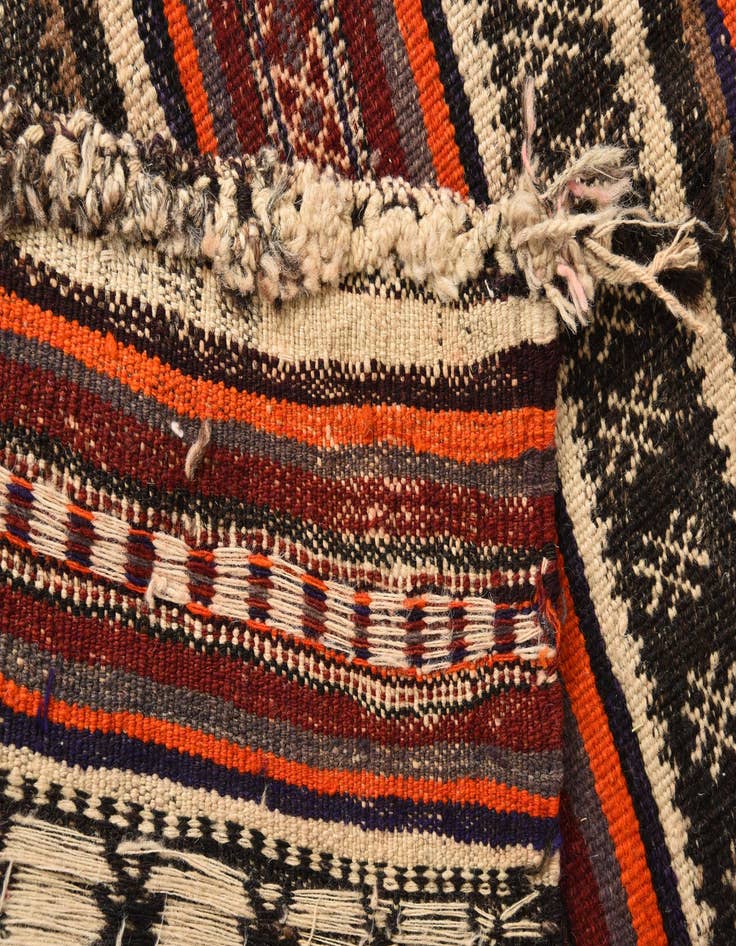 Detail image of  5' x 11' 4  Hand Woven Kilim Fars Wool Runner Rug