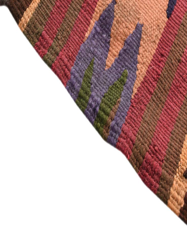Detail image of  4' 3 x 10' 7  Hand Woven Kilim Fars Wool Runner Rug