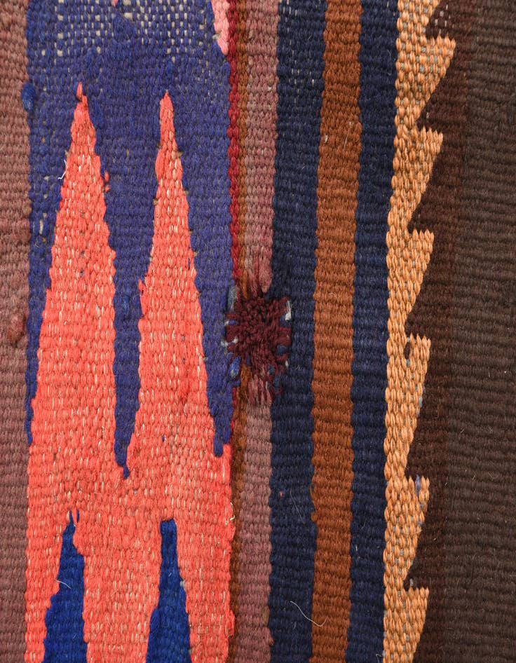 Detail image of  4' 3 x 10' 7  Hand Woven Kilim Fars Wool Runner Rug