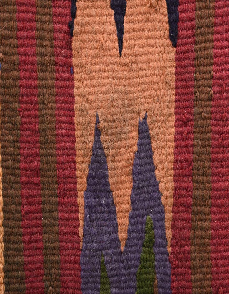 Detail image of  4' 3 x 10' 7  Hand Woven Kilim Fars Wool Runner Rug