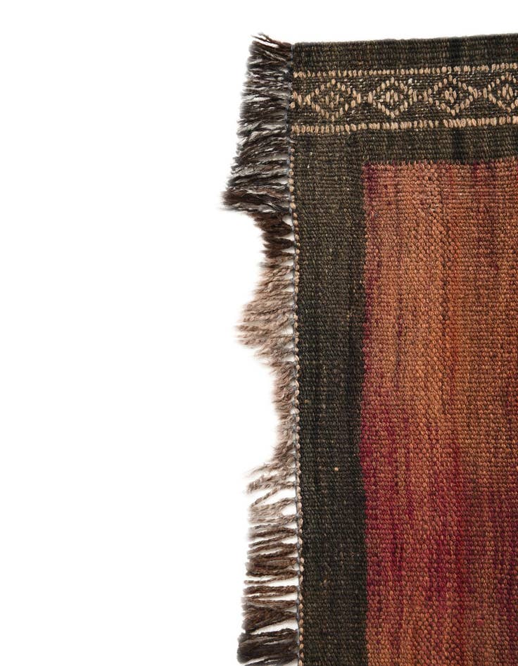 Detail image of  4' 5 x 10' 8  Hand Woven Kilim Fars Wool Runner Rug