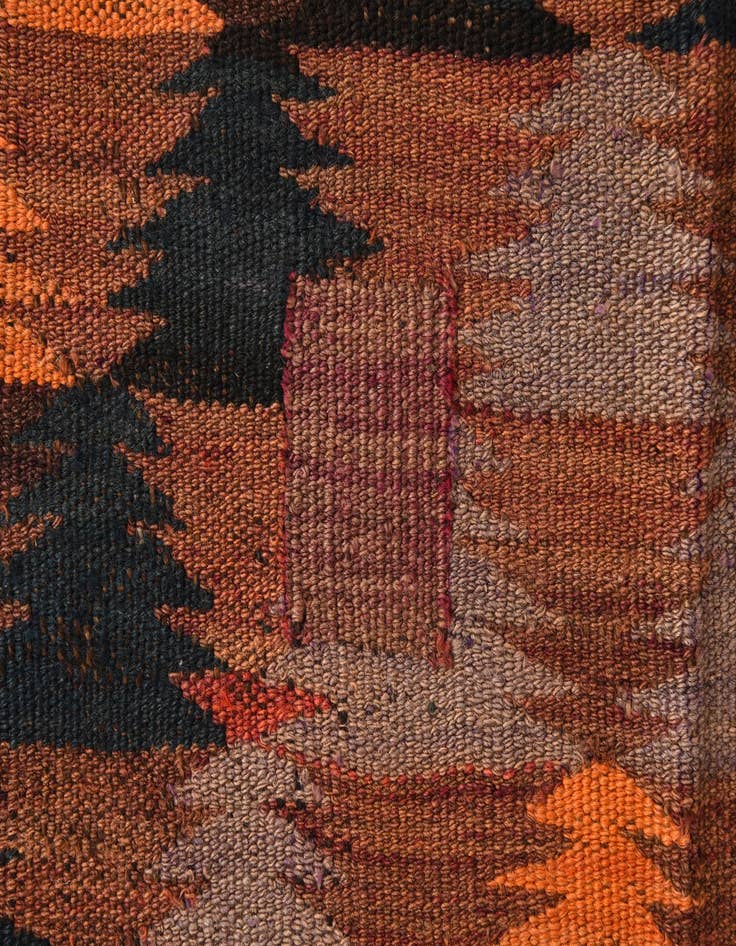 Detail image of  4' 7 x 12' 2  Hand Woven Kilim Fars Wool Runner Rug