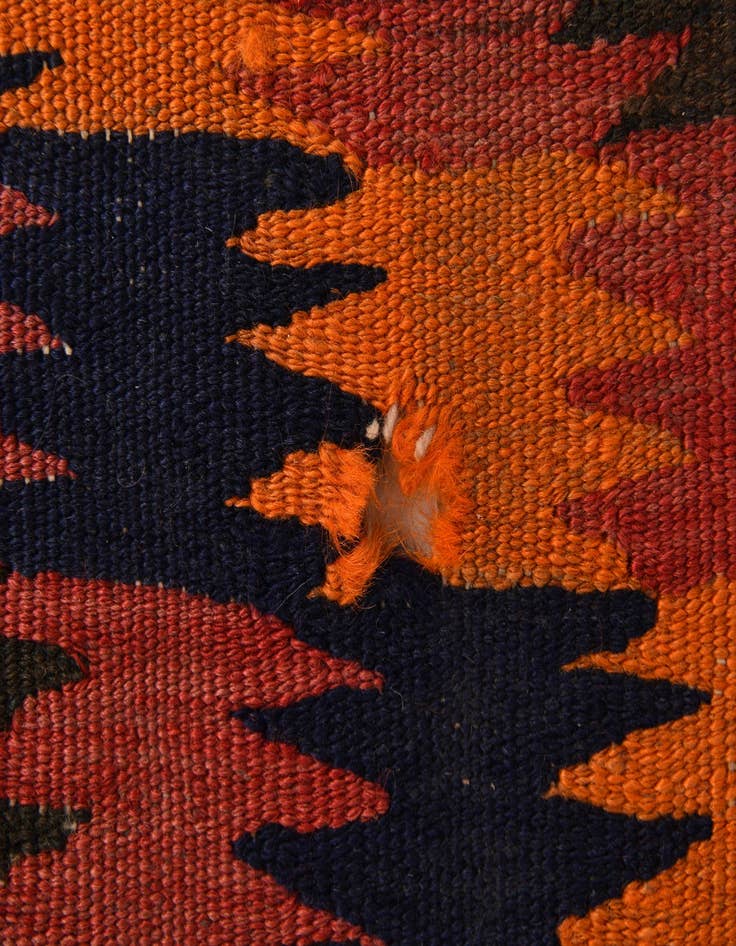 Detail image of 3' 5 x 9' 1 Hand Woven Kilim Fars Wool Runner Rug