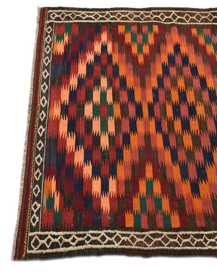 Detail image of 3' 5 x 9' 1 Hand Woven Kilim Fars Wool Runner Rug