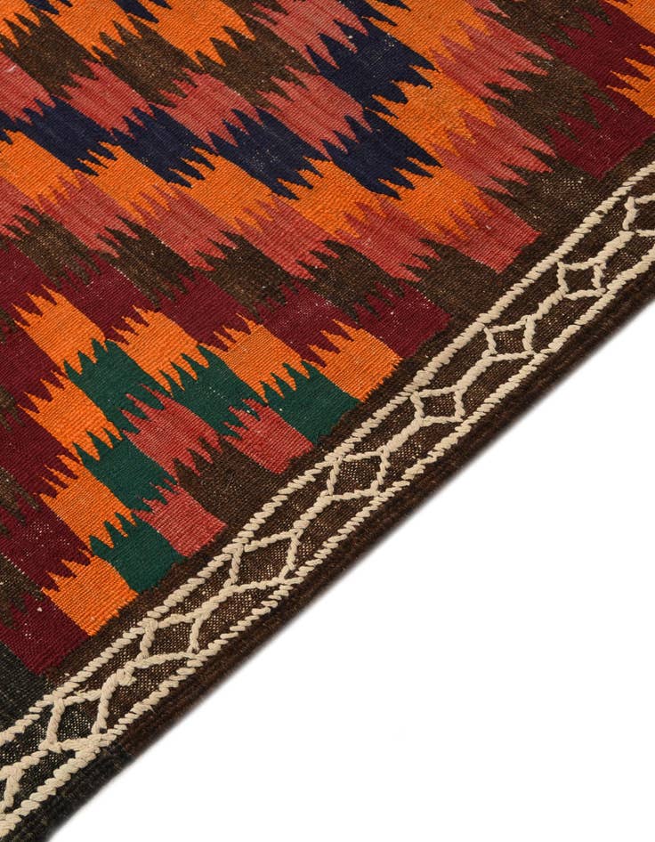 Detail image of 3' 5 x 9' 1 Hand Woven Kilim Fars Wool Runner Rug