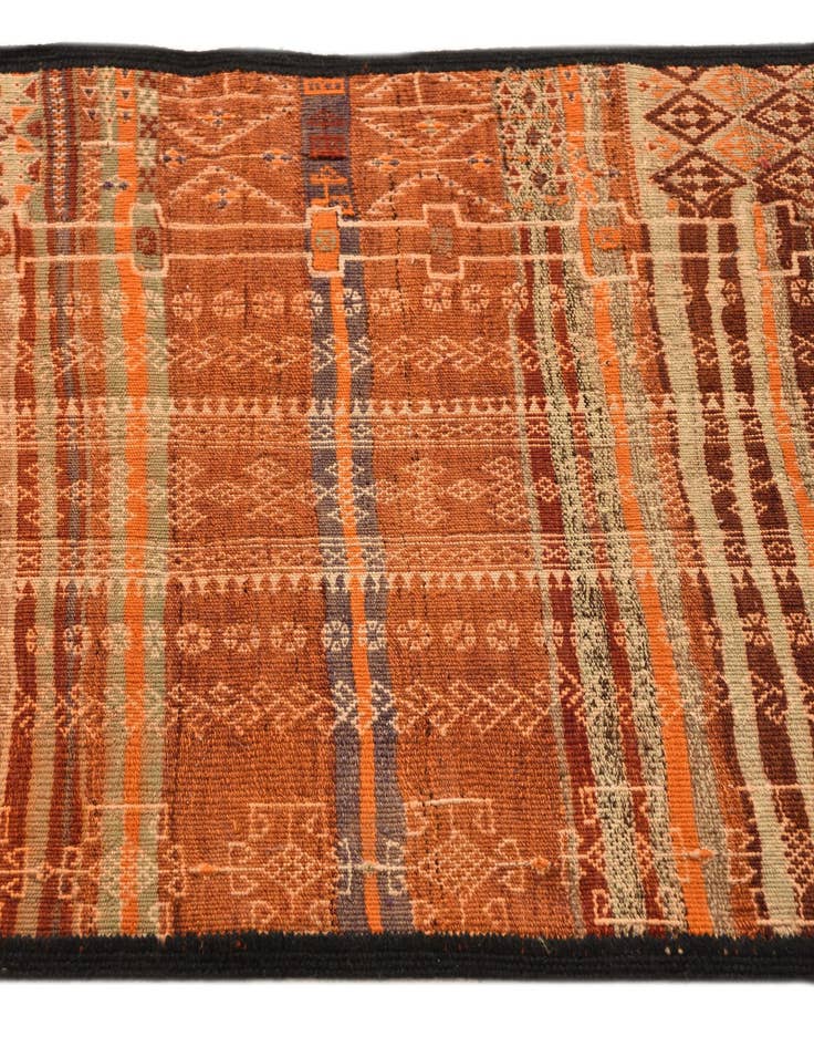 Detail image of  2' 2 x 10' 11  Hand Woven Kilim Fars Wool Runner Rug