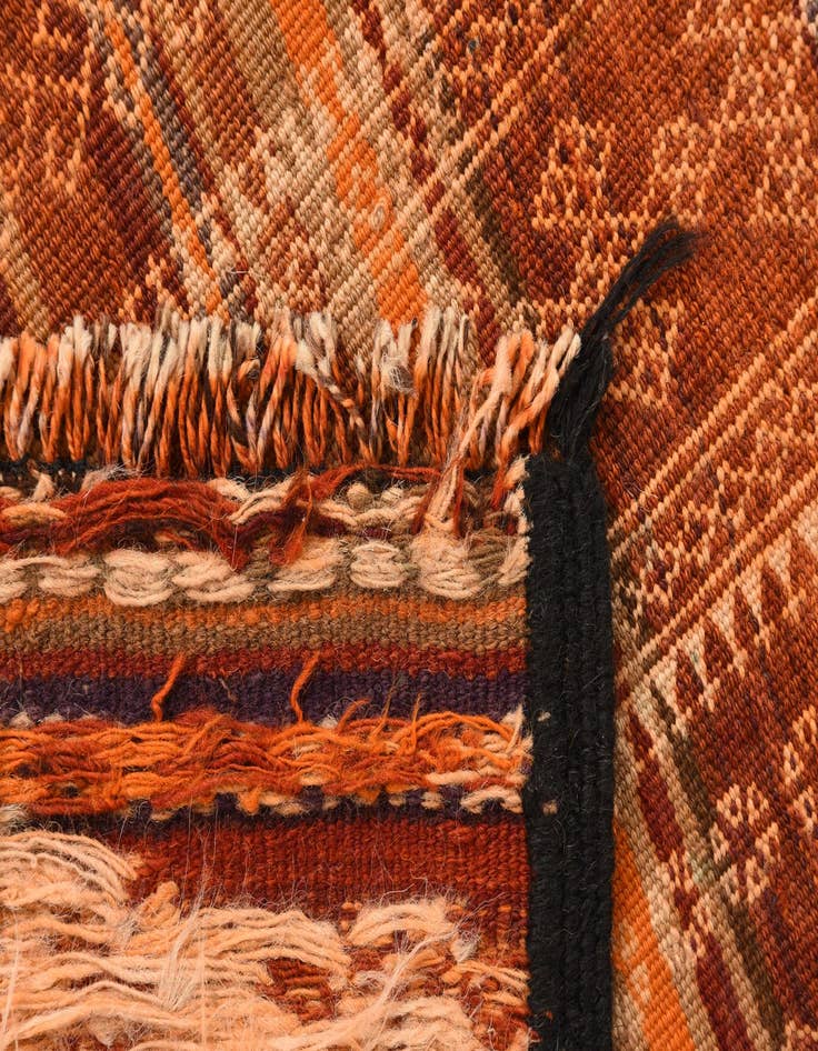 Detail image of  2' 2 x 10' 11  Hand Woven Kilim Fars Wool Runner Rug
