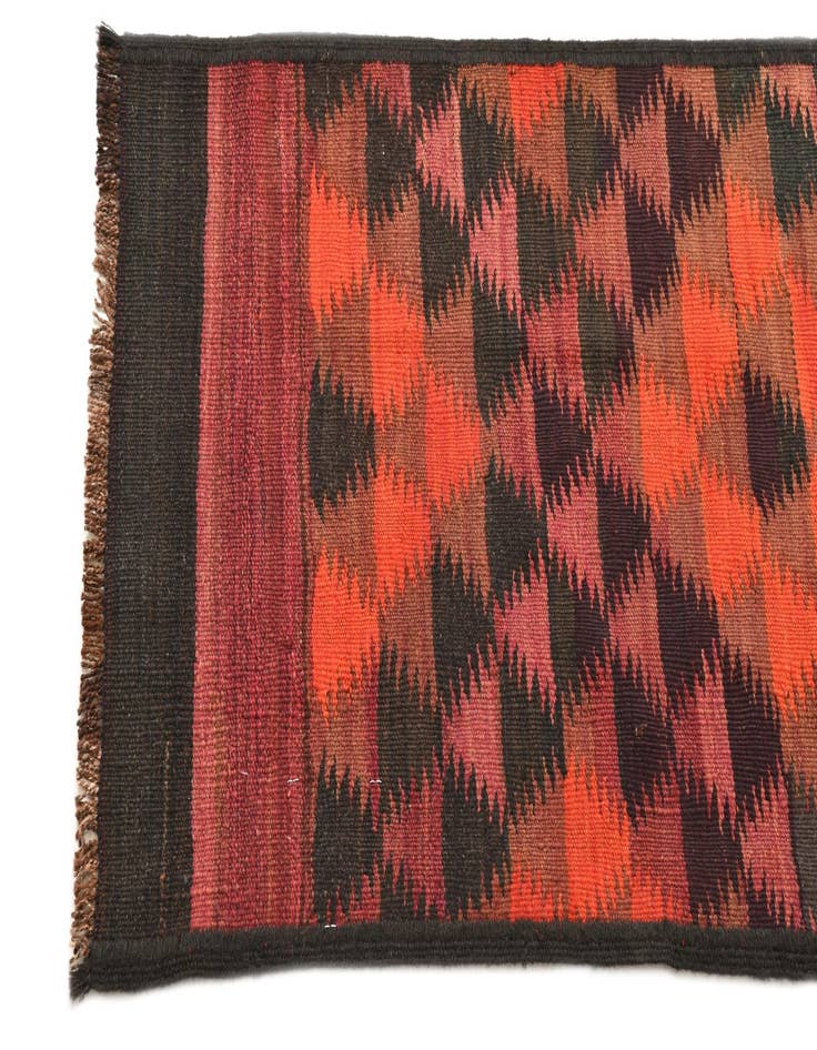 Detail image of  1' 11 x 14'  Hand Woven Kilim Fars Wool Runner Rug
