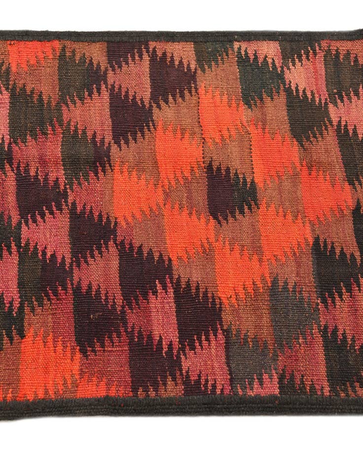 Detail image of  1' 11 x 14'  Hand Woven Kilim Fars Wool Runner Rug