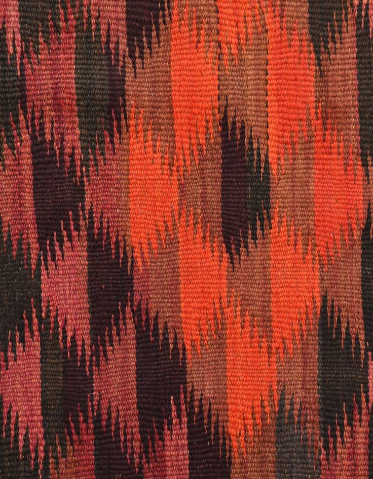 Detail image of  1' 11 x 14'  Hand Woven Kilim Fars Wool Runner Rug