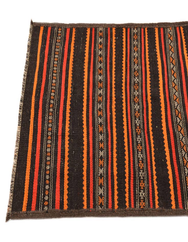 Detail image of 2' 9 x 9' 9 Hand Woven Kilim Fars Wool Runner Rug