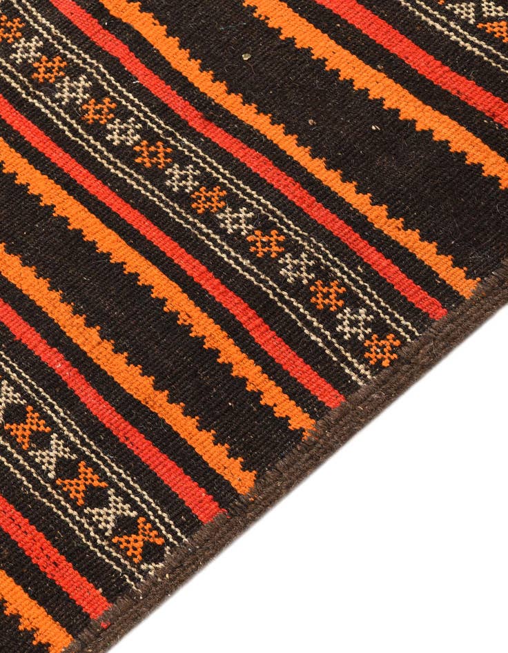 Detail image of 2' 9 x 9' 9 Hand Woven Kilim Fars Wool Runner Rug