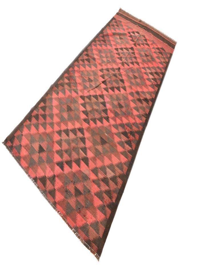 Detail image of  4' 7 x 10'  Hand Woven Kilim Fars Wool Runner Rug