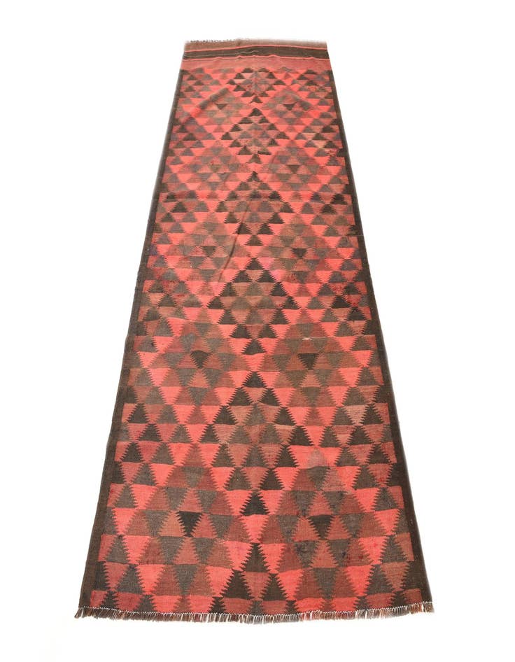 Detail image of  4' 7 x 10'  Hand Woven Kilim Fars Wool Runner Rug