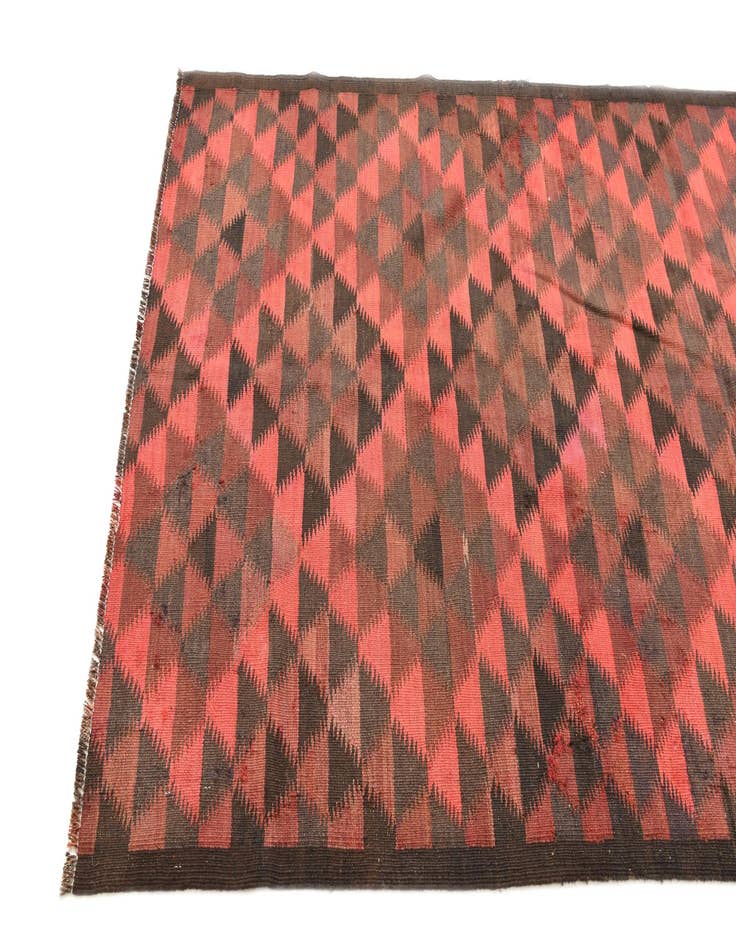 Detail image of  4' 7 x 10'  Hand Woven Kilim Fars Wool Runner Rug