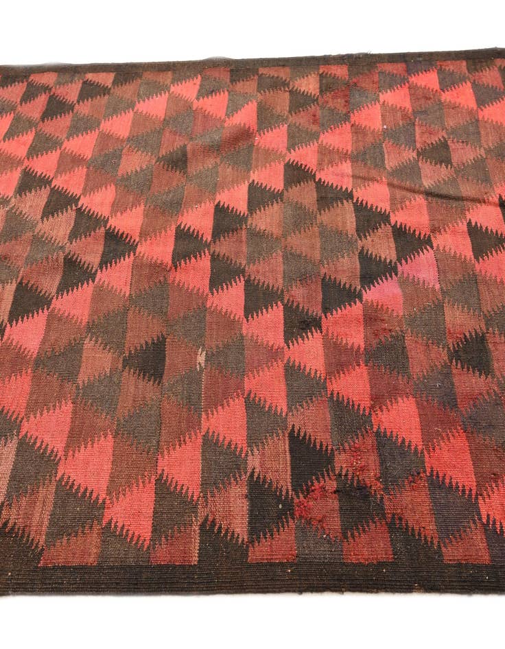 Detail image of  4' 7 x 10'  Hand Woven Kilim Fars Wool Runner Rug