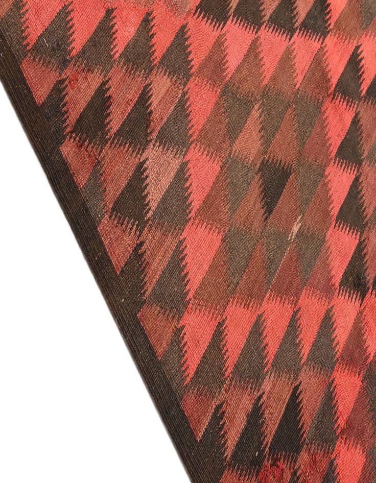 Detail image of  4' 7 x 10'  Hand Woven Kilim Fars Wool Runner Rug