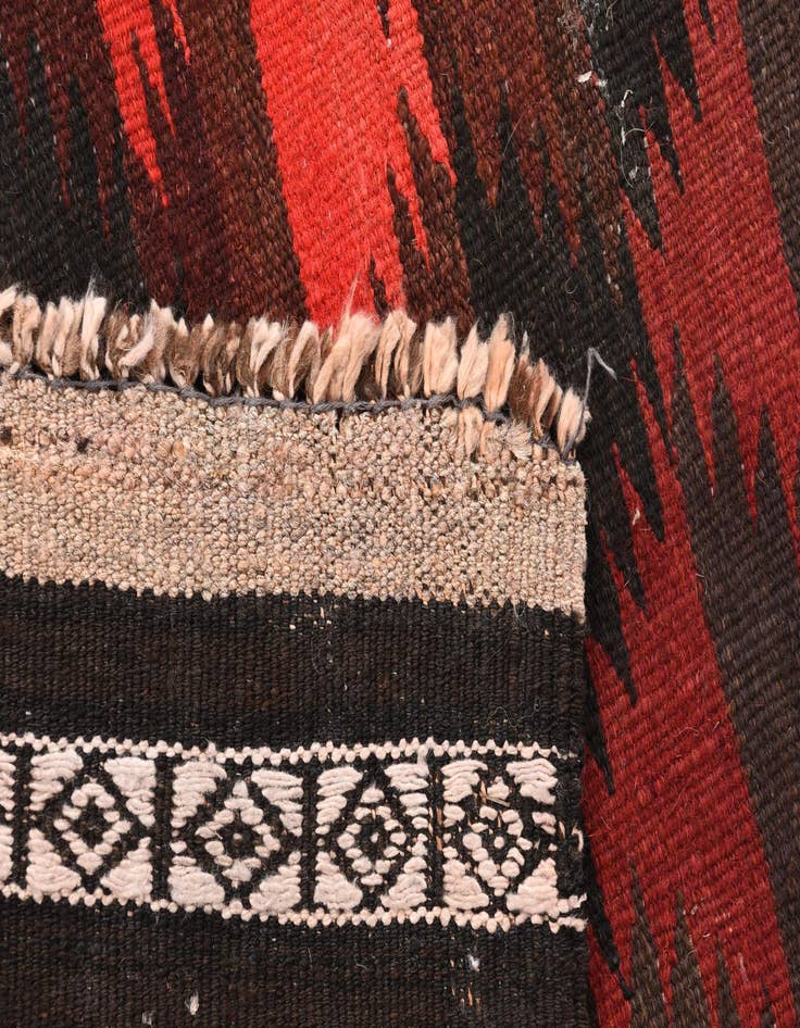 Detail image of  4' 2 x 11' 9  Hand Woven Kilim Fars Wool Runner Rug