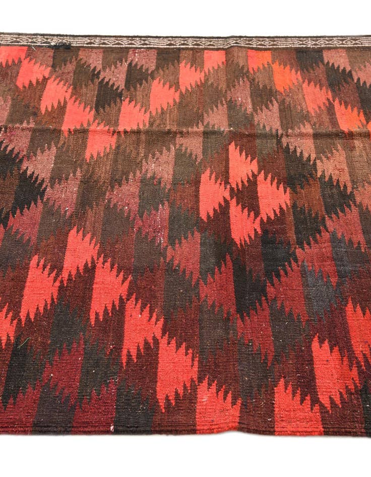 Detail image of  4' 2 x 11' 9  Hand Woven Kilim Fars Wool Runner Rug