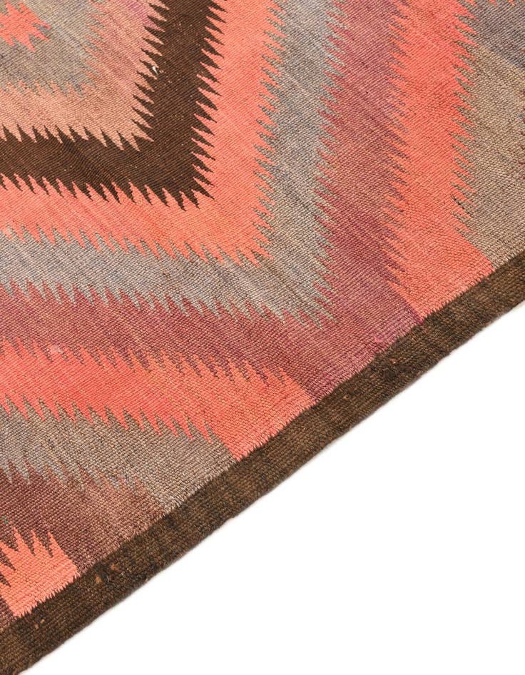 Detail image of  4' 4 x 11' 10  Hand Woven Kilim Fars Wool Runner Rug
