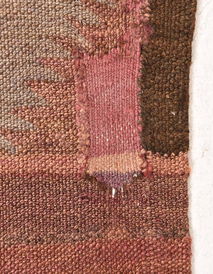 Detail image of  4' 4 x 11' 10  Hand Woven Kilim Fars Wool Runner Rug