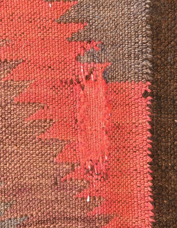Detail image of  4' 4 x 11' 10  Hand Woven Kilim Fars Wool Runner Rug