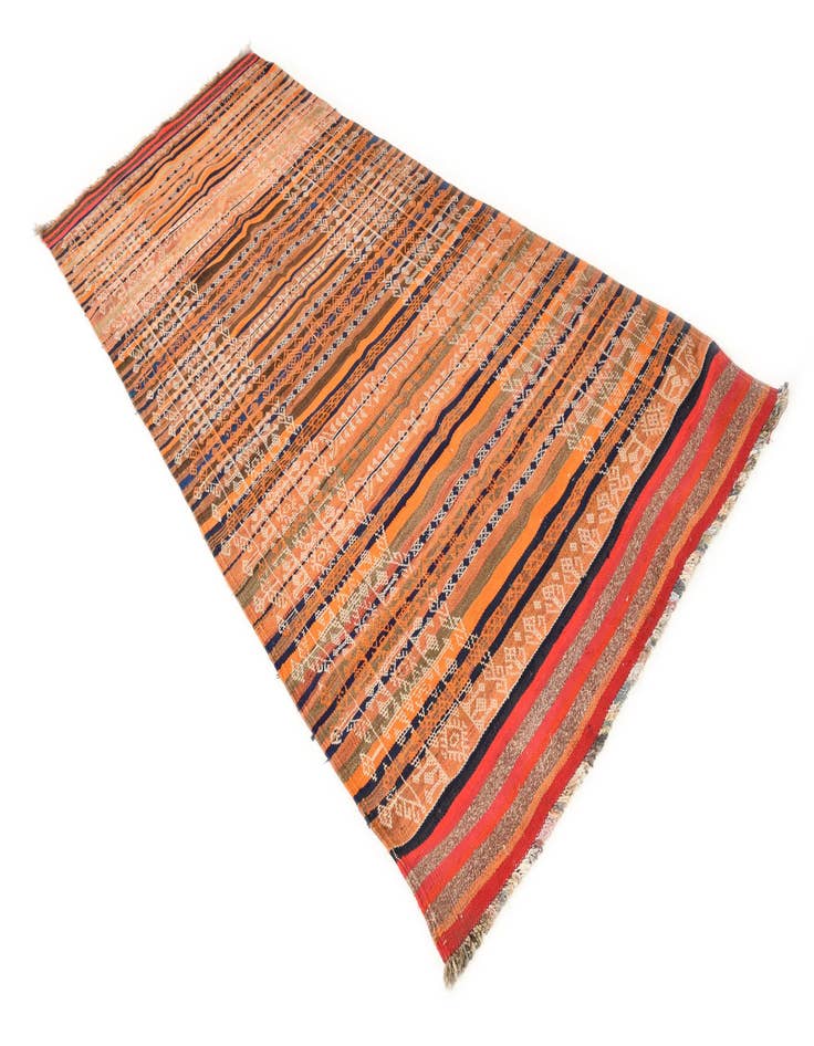 Detail image of  3' 10 x 10' 2  Hand Woven Kilim Fars Wool Runner Rug