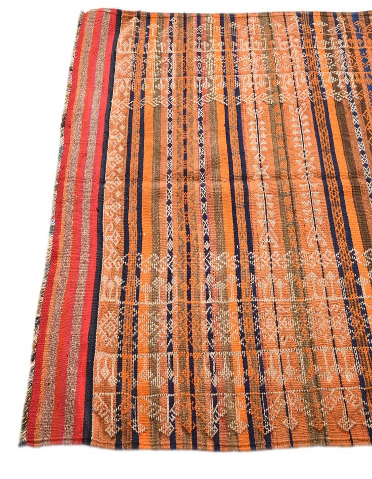 Detail image of  3' 10 x 10' 2  Hand Woven Kilim Fars Wool Runner Rug