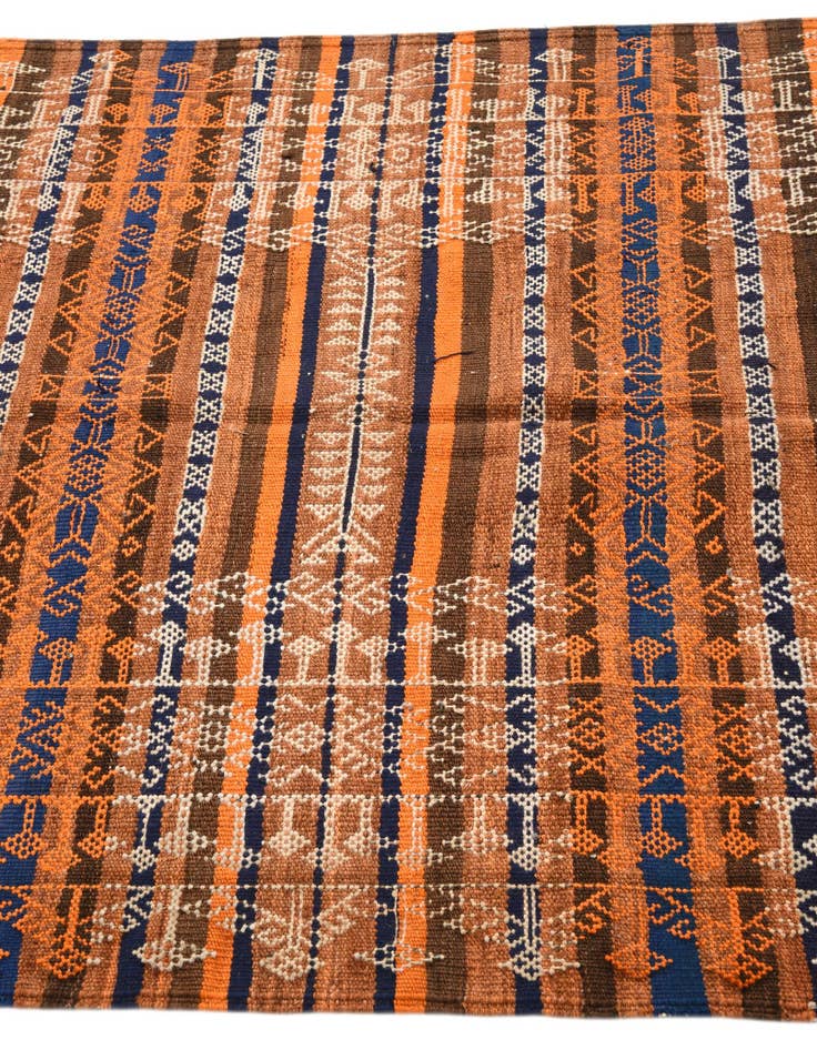 Detail image of  3' 10 x 10' 2  Hand Woven Kilim Fars Wool Runner Rug