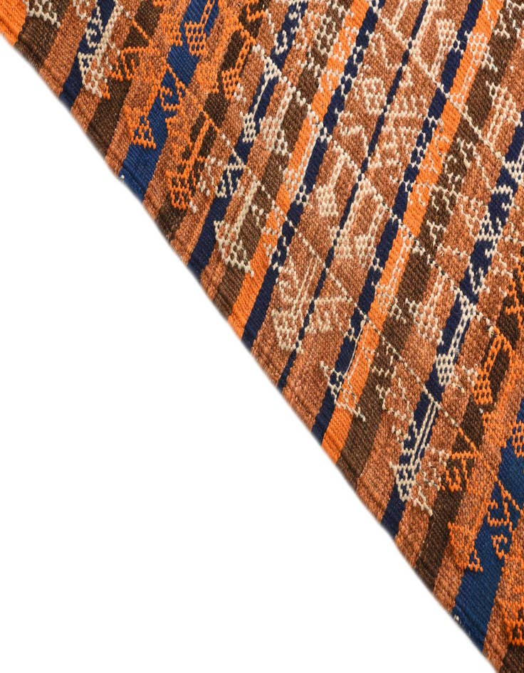 Detail image of  3' 10 x 10' 2  Hand Woven Kilim Fars Wool Runner Rug