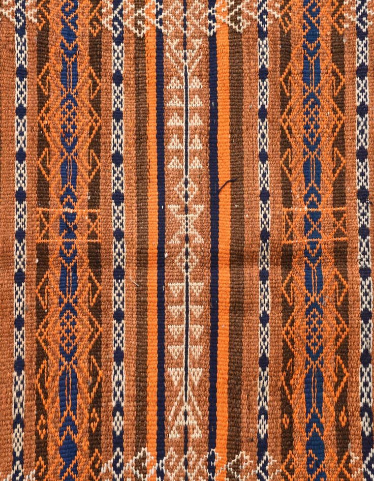 Detail image of  3' 10 x 10' 2  Hand Woven Kilim Fars Wool Runner Rug