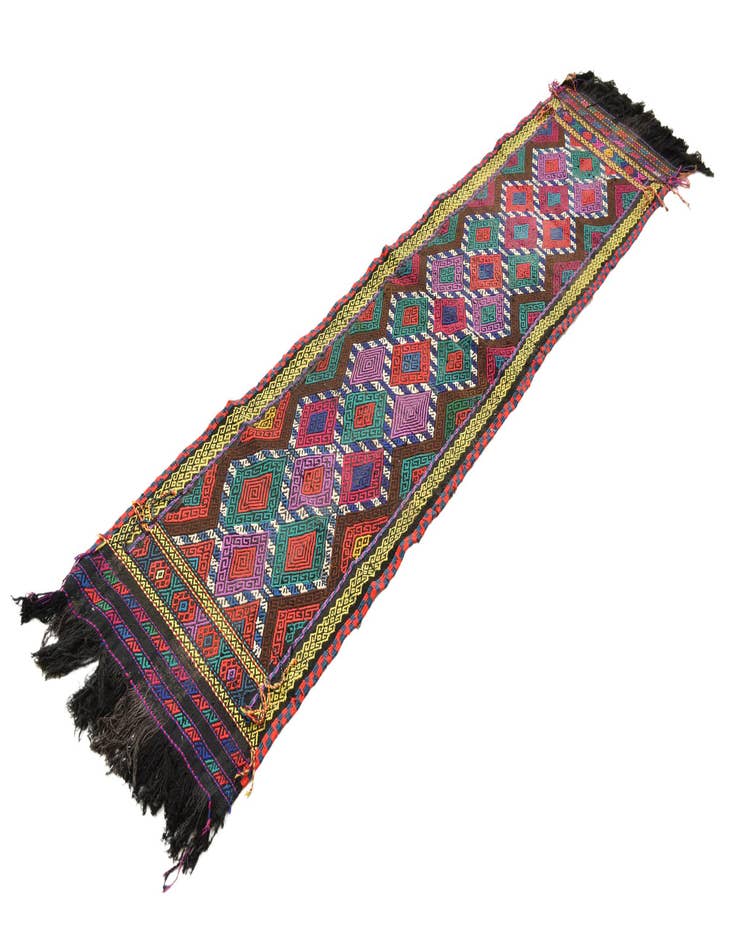 Detail image of  1' 9 x 8' 1  Hand Woven Kilim Fars Wool Runner Rug