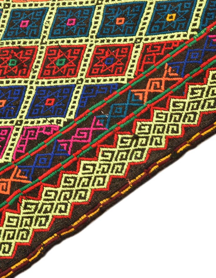 Detail image of  2' 5 x 8' 9  Hand Woven Kilim Fars Wool Runner Rug