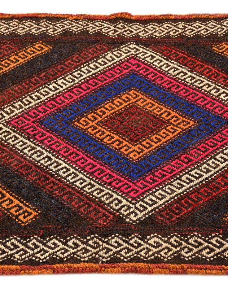 Detail image of 2' 4 x 9' 1 Hand Woven Kilim Fars Wool Runner Rug