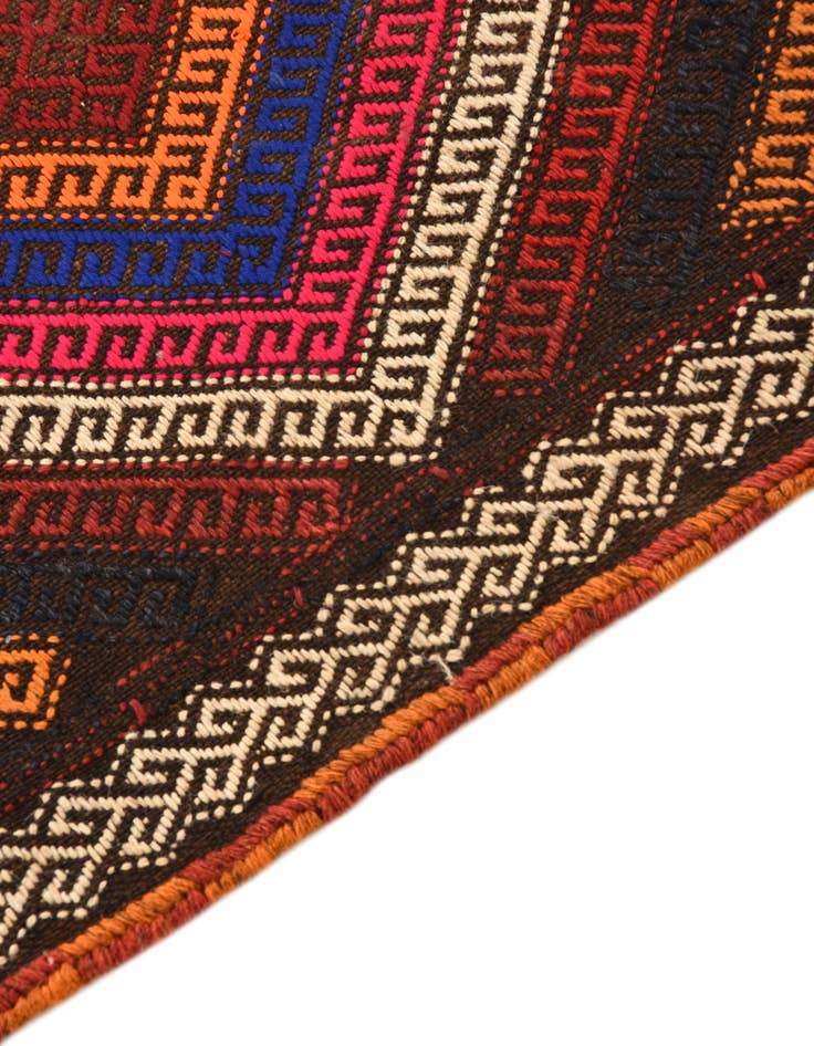 Detail image of 2' 4 x 9' 1 Hand Woven Kilim Fars Wool Runner Rug