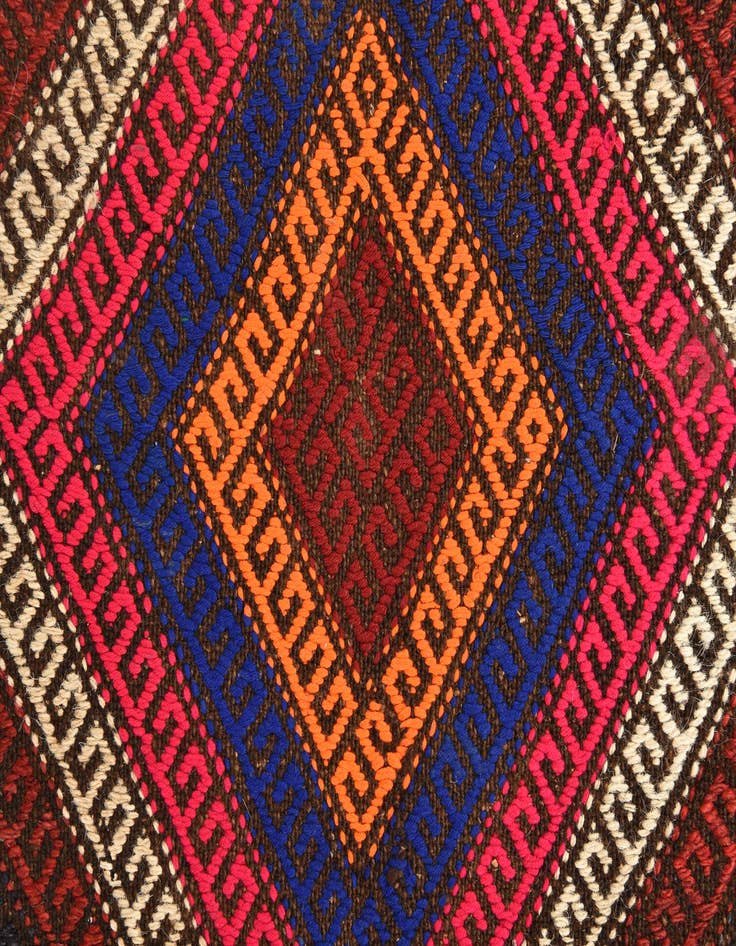 Detail image of 2' 4 x 9' 1 Hand Woven Kilim Fars Wool Runner Rug