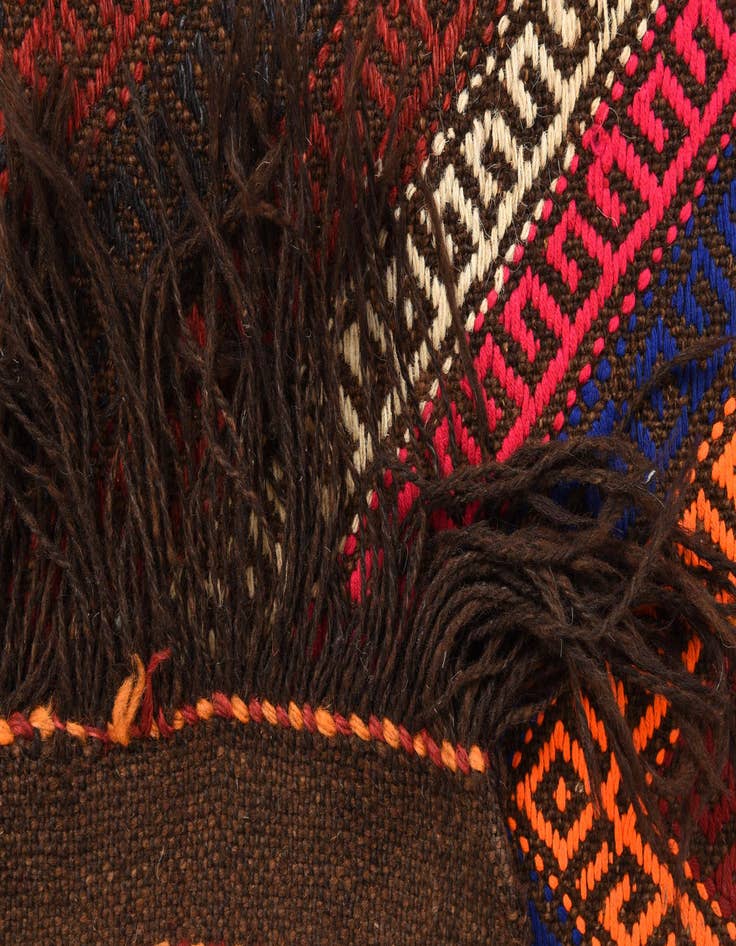 Detail image of 2' 4 x 9' 1 Hand Woven Kilim Fars Wool Runner Rug