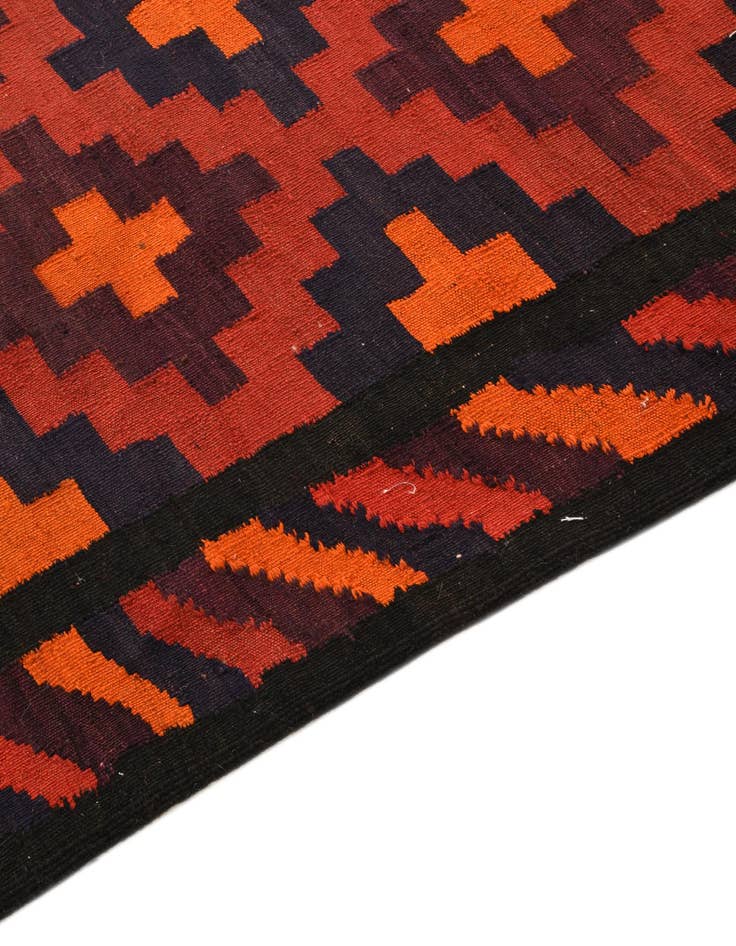 Detail image of  5' 7 x 11' 5  Hand Woven Kilim Fars Wool Runner Rug