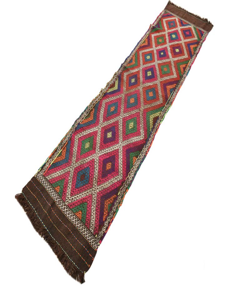 Detail image of  2' 5 x 10' 4  Hand Woven Kilim Fars Wool Runner Rug