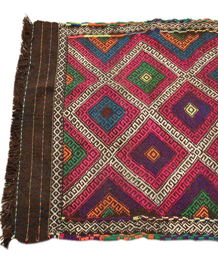Detail image of  2' 5 x 10' 4  Hand Woven Kilim Fars Wool Runner Rug