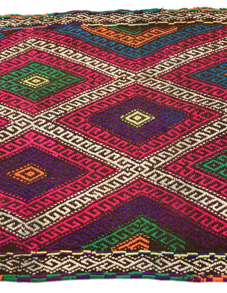 Detail image of  2' 5 x 10' 4  Hand Woven Kilim Fars Wool Runner Rug